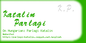 katalin parlagi business card